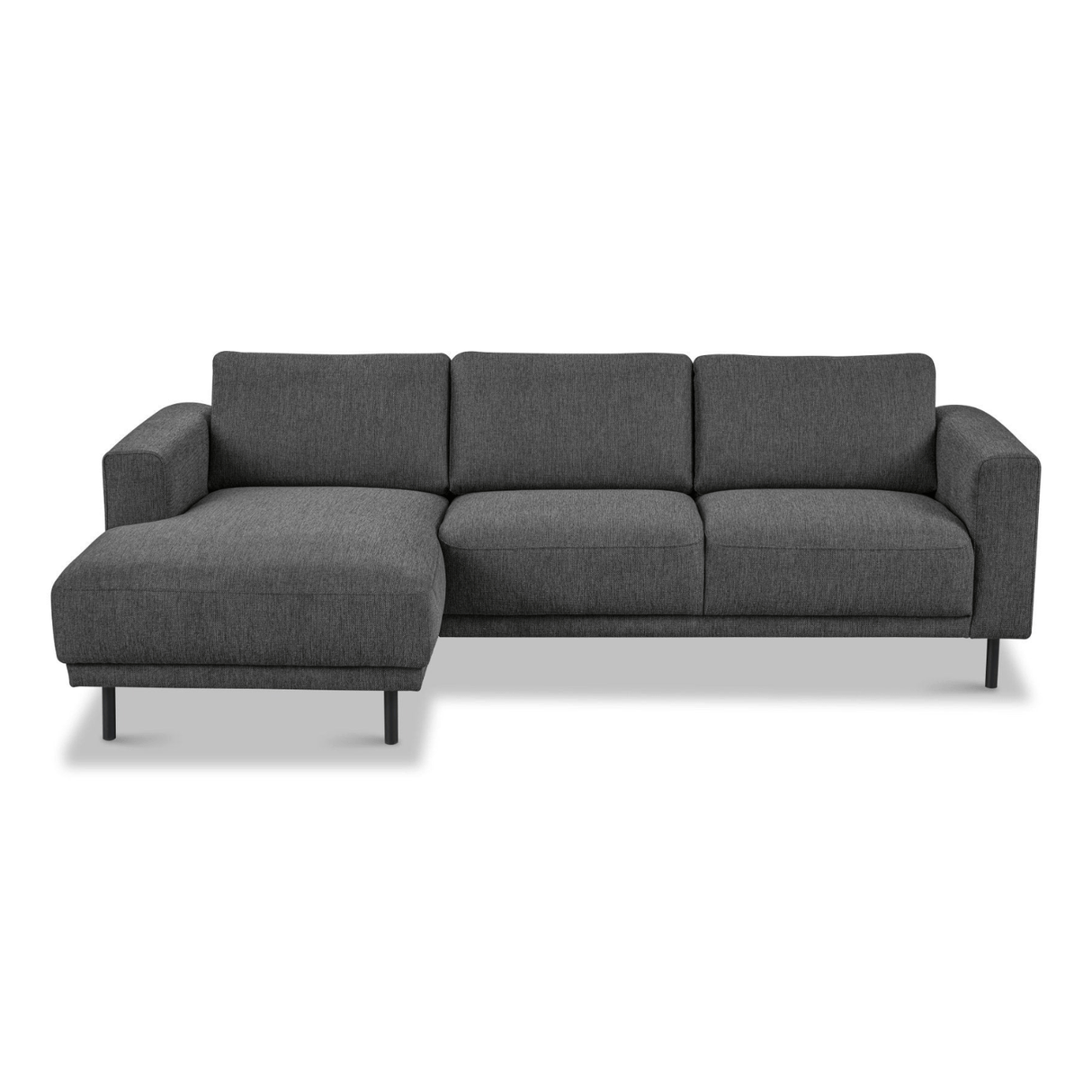 Modern Corner Sofa Left Anthracite Fabric Aniko with Chaise Longue 238x142x78 cm