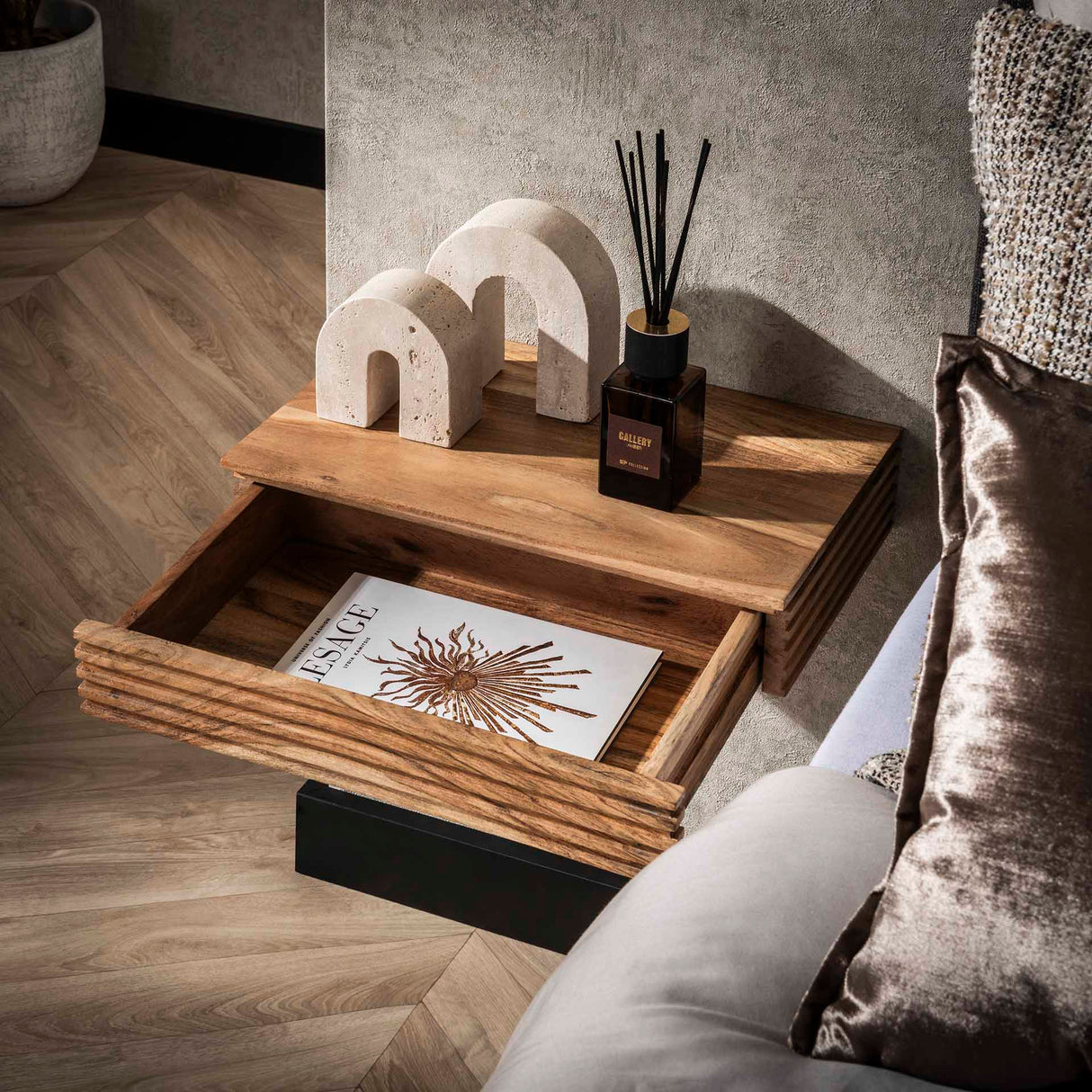 Arlo Nightstands Set of 2 – Solid Acacia with Drawer