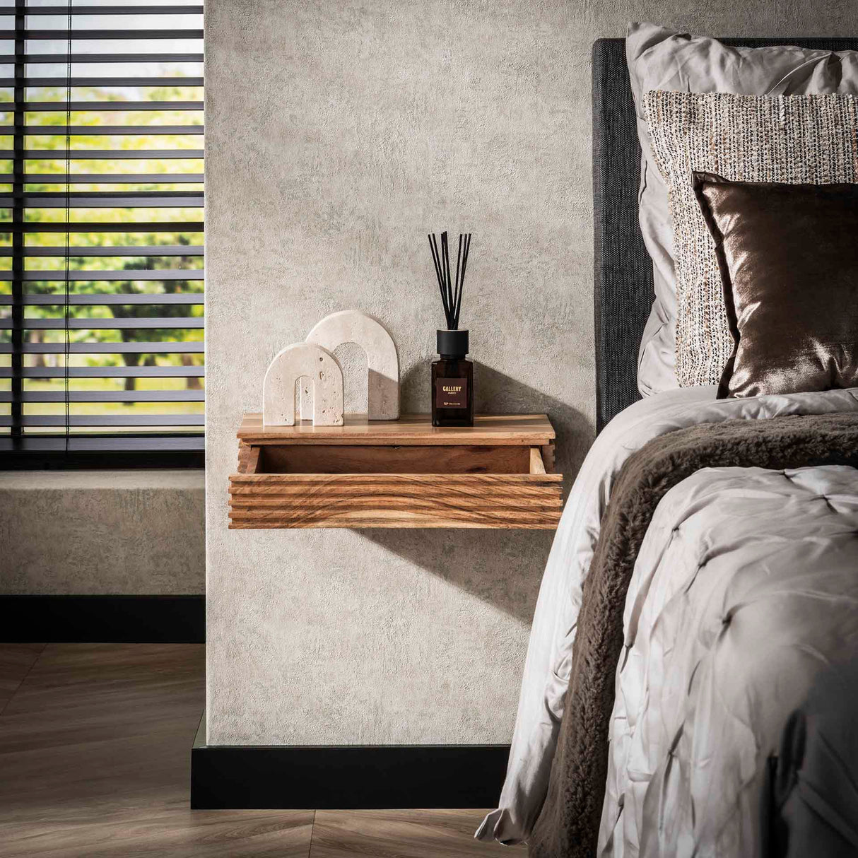 Arlo Nightstands Set of 2 – Solid Acacia with Drawer