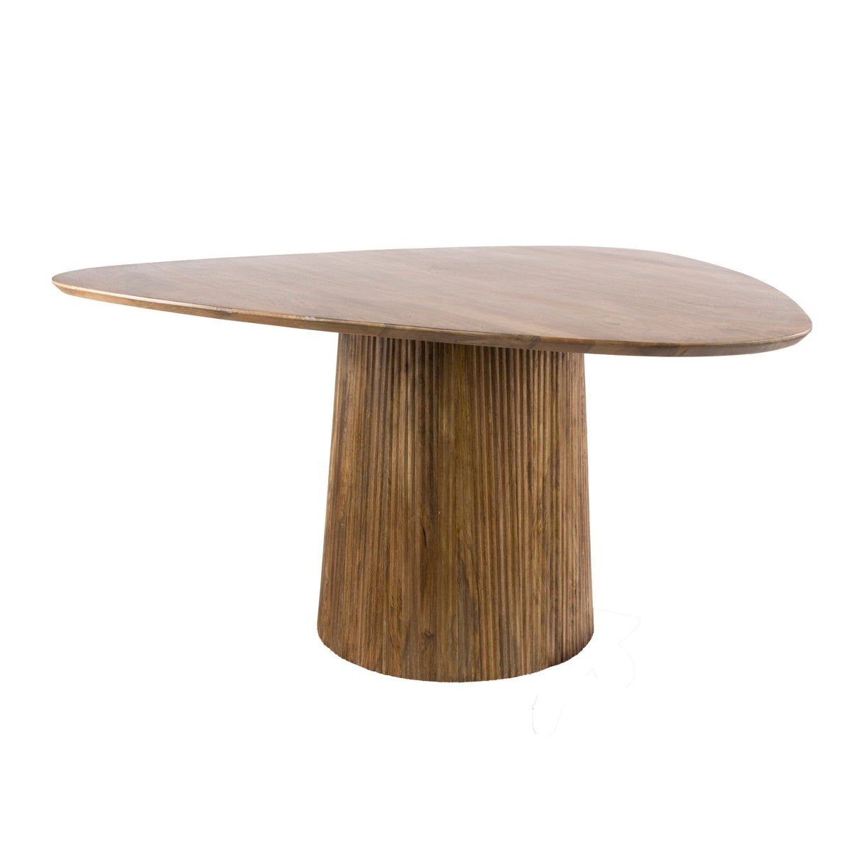 Eettafel - Eettafel driehoekig zandkleur mangohout Sue 150 cm - Dimehouse