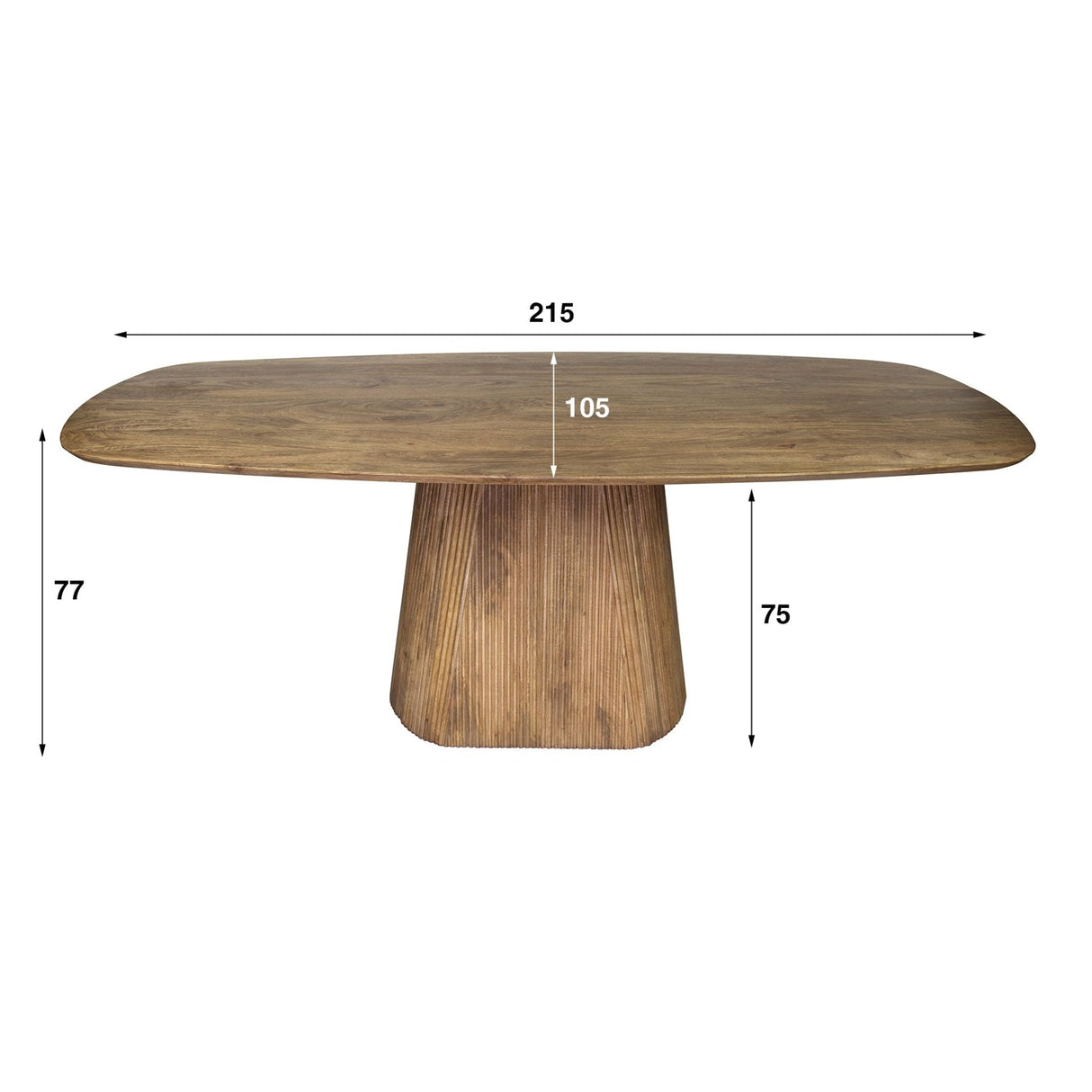 Dining table Sable 215 cm - Mango wood Sand