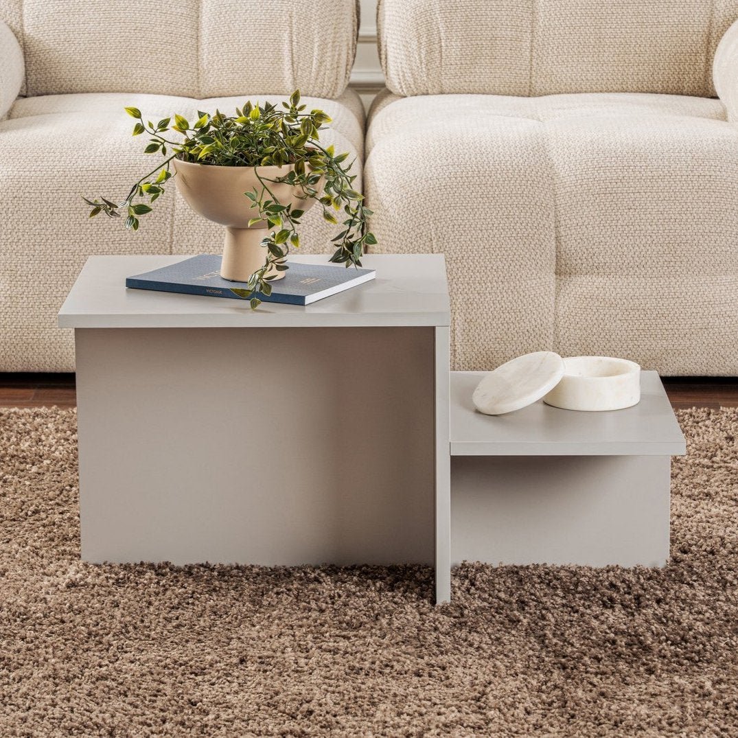 Gray Melamine Coffee Table Eterna