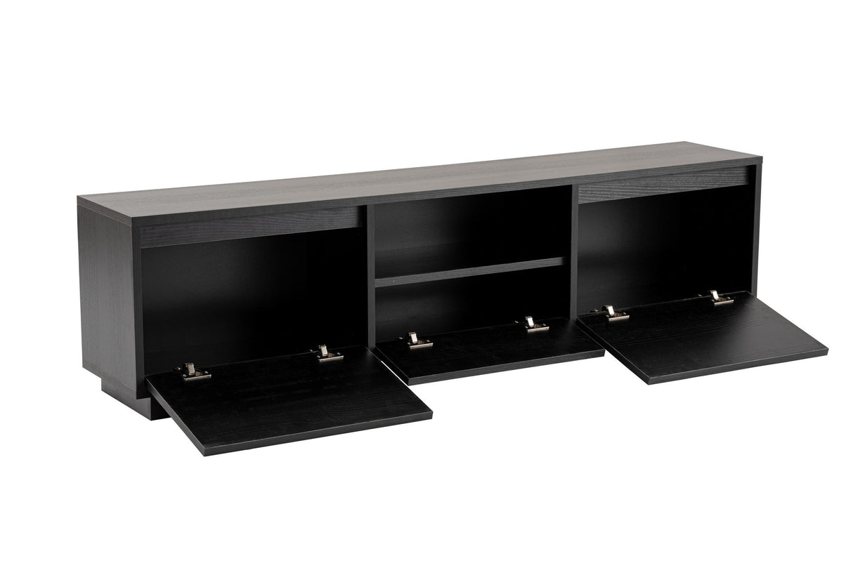 TV Cabinet Black Melamine Flare 42x160x29.5 cm