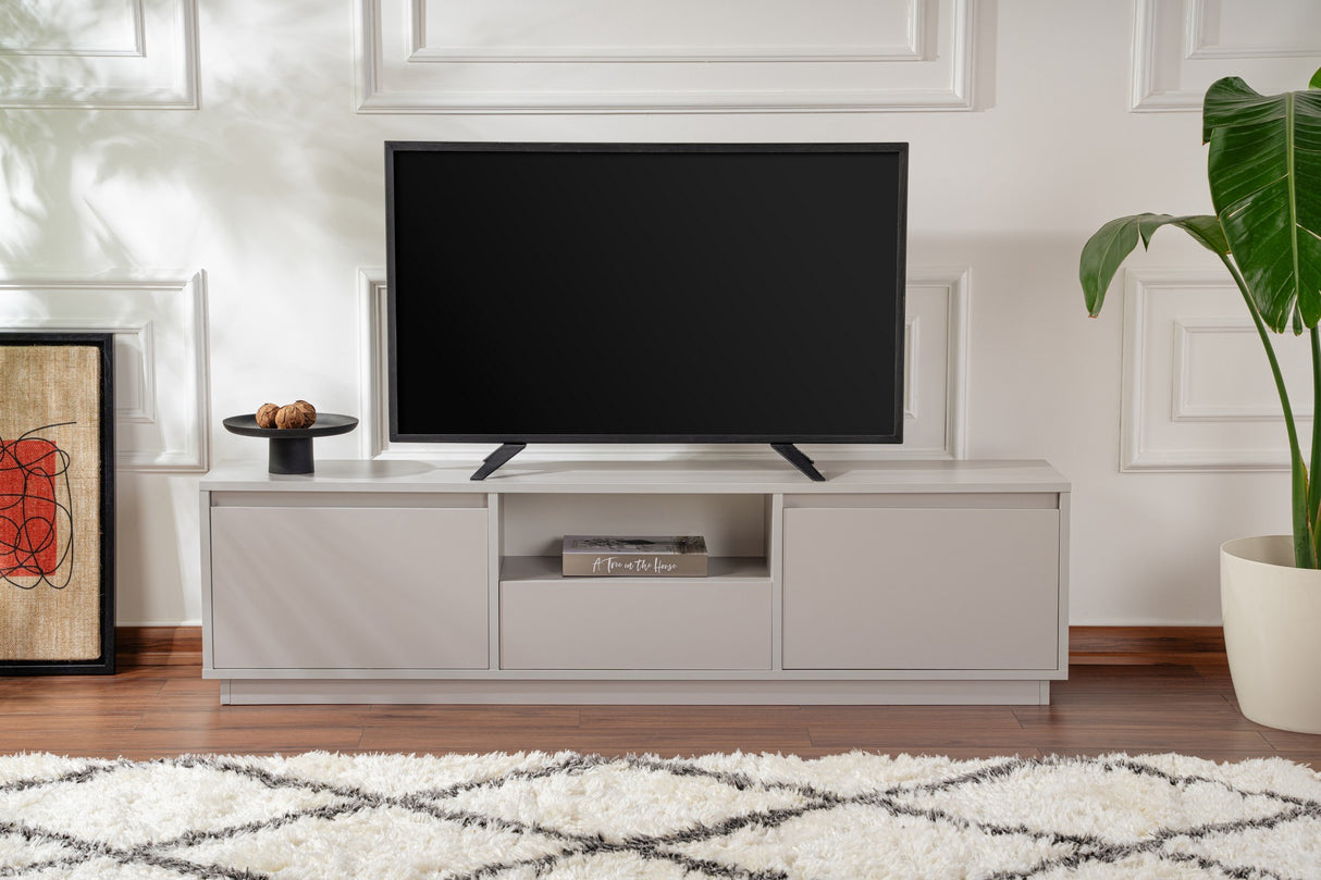 TV Furniture Gray Melamine Flare 42x160x29.5 cm