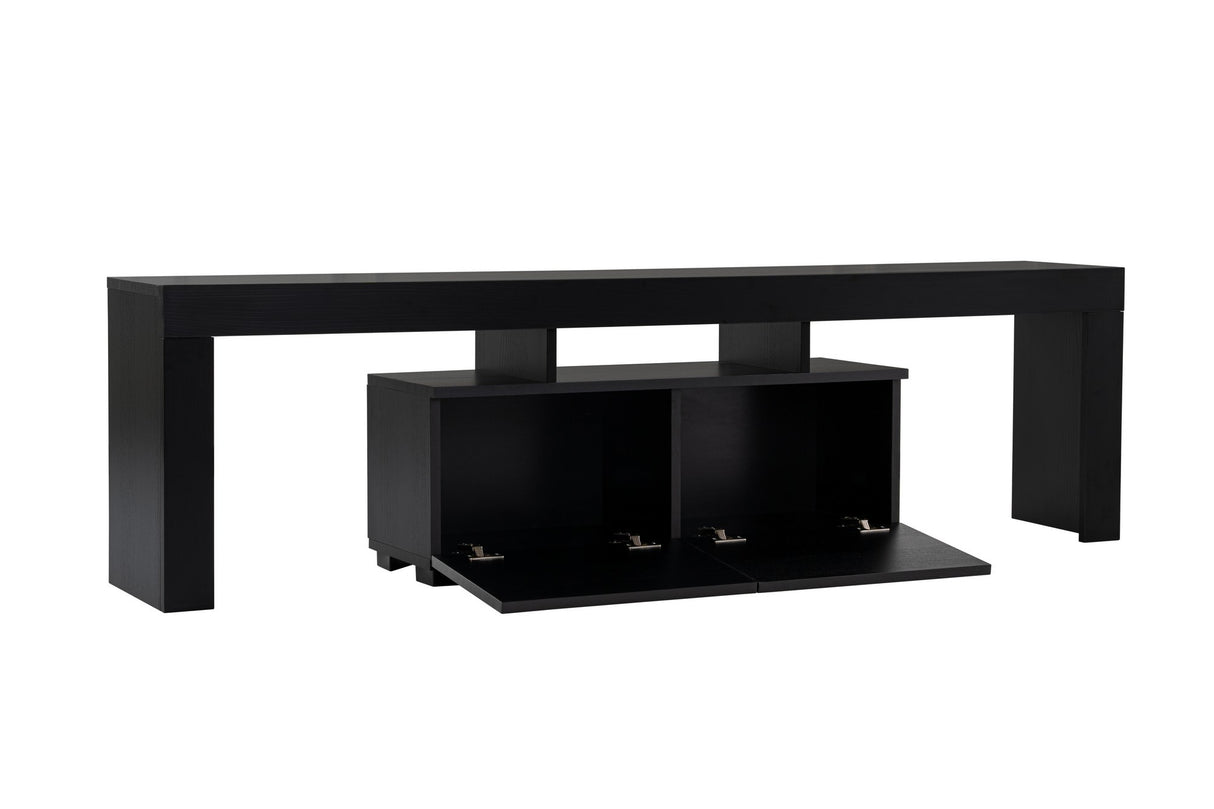 TV Cabinet Black Melamine Vertex 50x180x31.3 cm