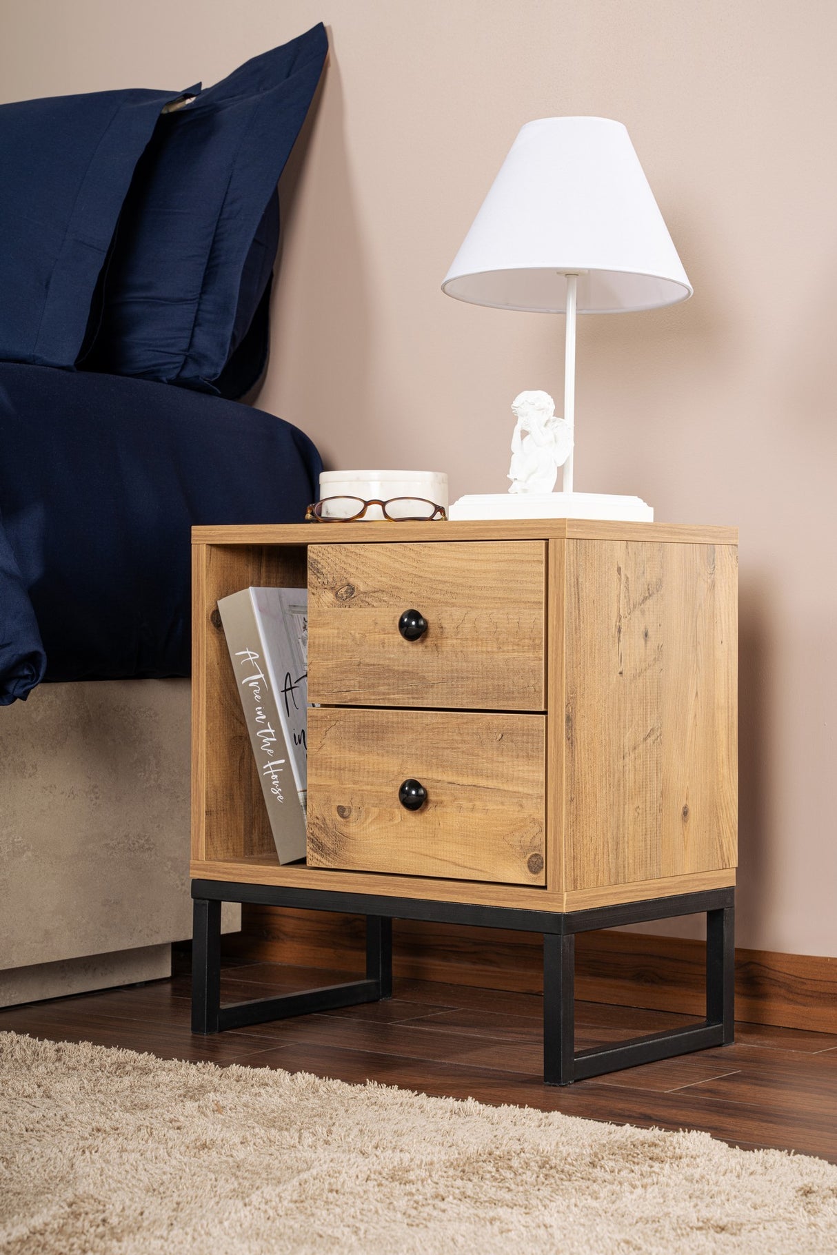 Nightstand Natural Melamine Pulsar