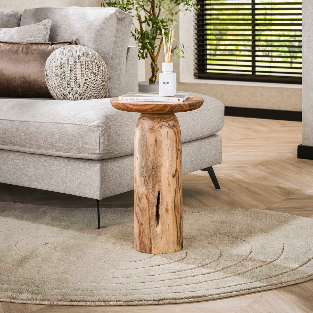 Side Table Nova - Solid Acacia Wood - 55 cm High