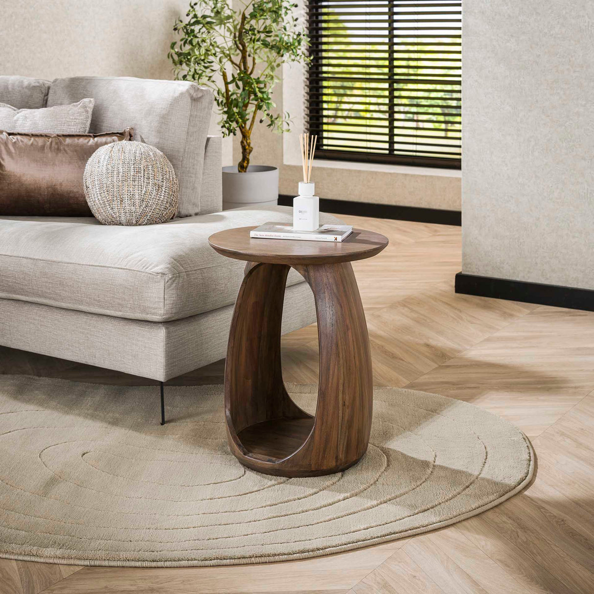 Side table Juno Acacia Brown 45x45x56 cm