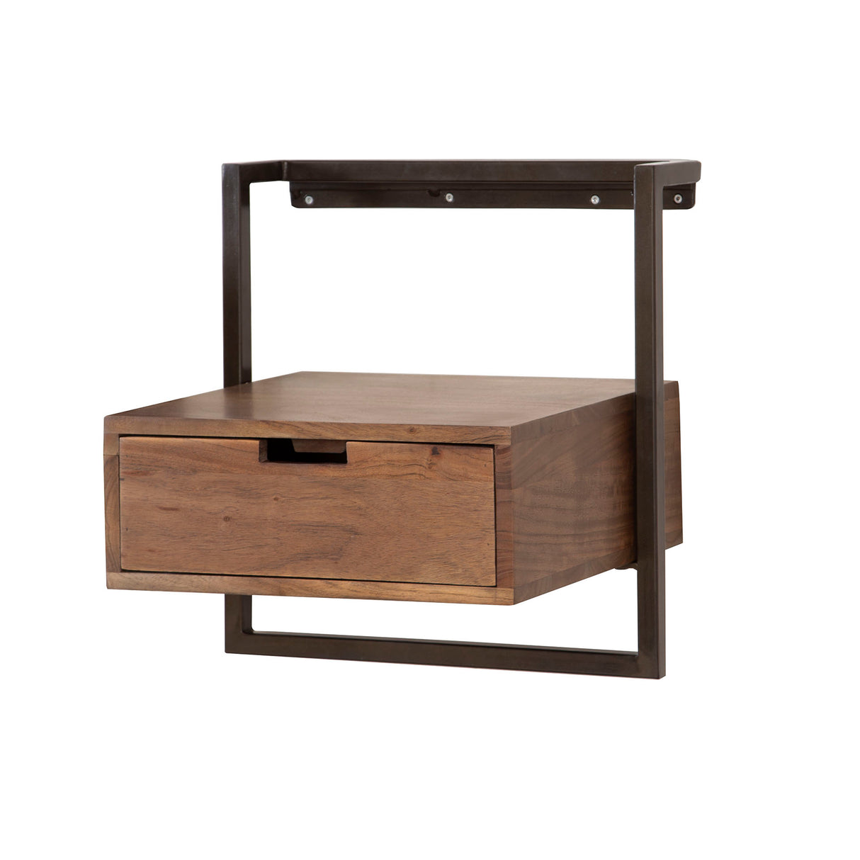 Solano Nightstand 1 drawer Solid Acacia Drift Brown