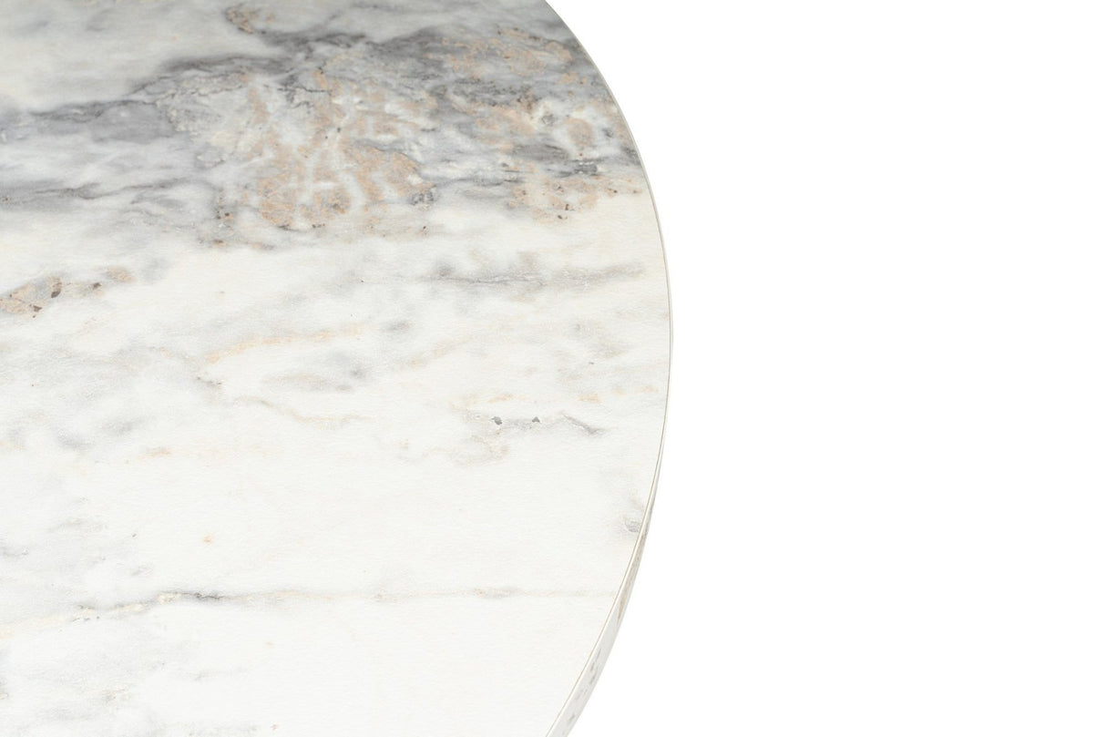 Round Coffee Table Armo Marble Look 80 cm