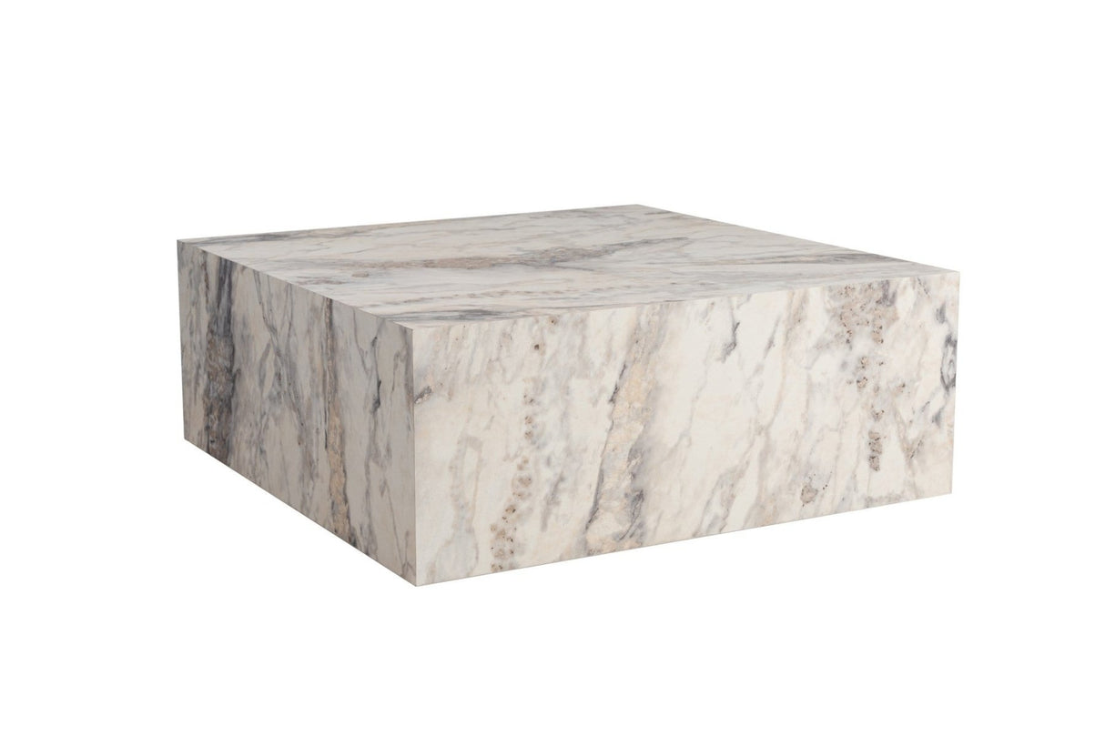 Modern Coffee Table Square 90x90 cm Marble Look Prasmi