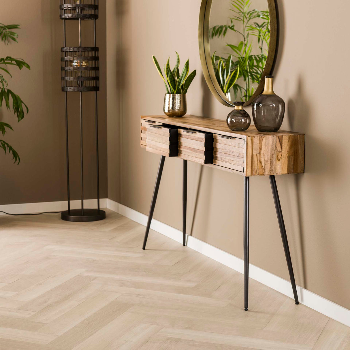 Bosco Coffee Table Solid Teak Weathered 120x30x76 cm