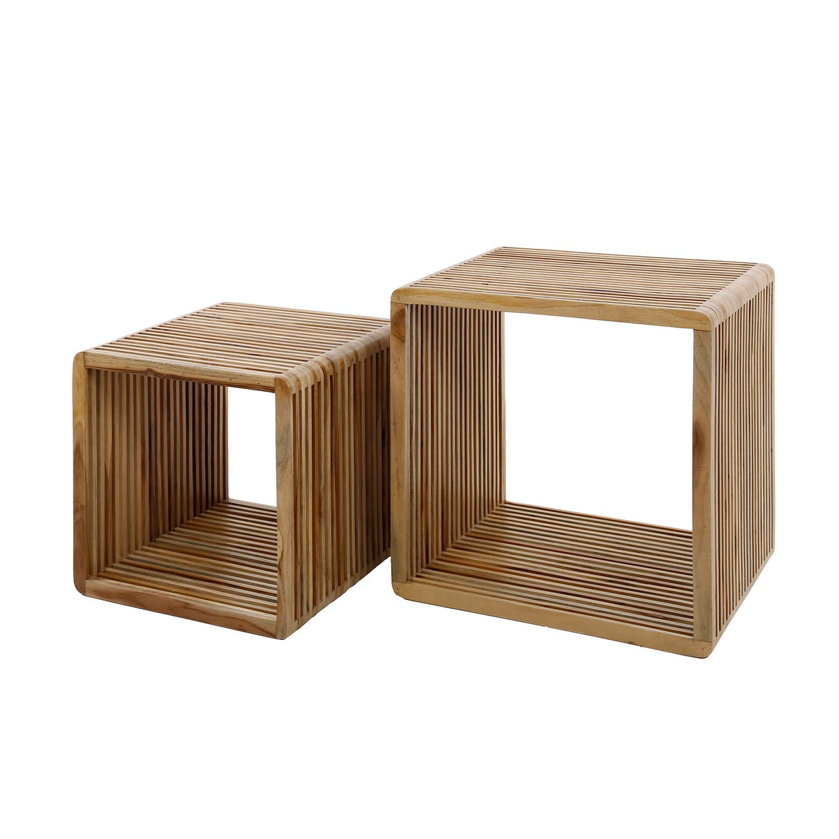 Square Coffee Table Set of 2 Raoul Teak Wood
