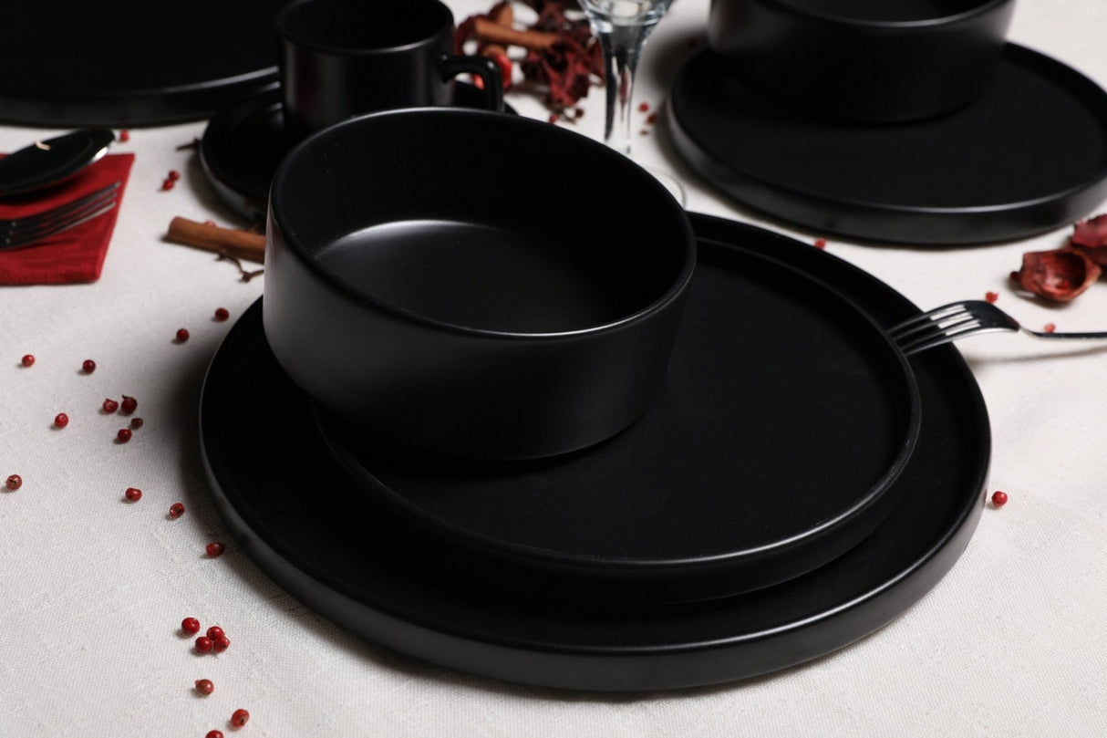 TY038120F956A000000MAP2400 Matte Black 100% CERAMIC STONEWARE 27 cm wide