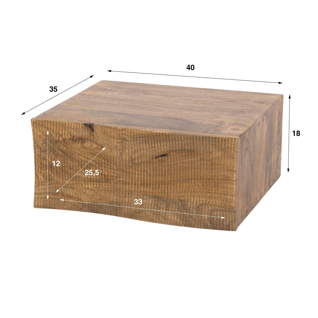 Nachtkastje - Zwevend nachtkastje 1 lade zandkleur mangohout Oona - Dimehouse