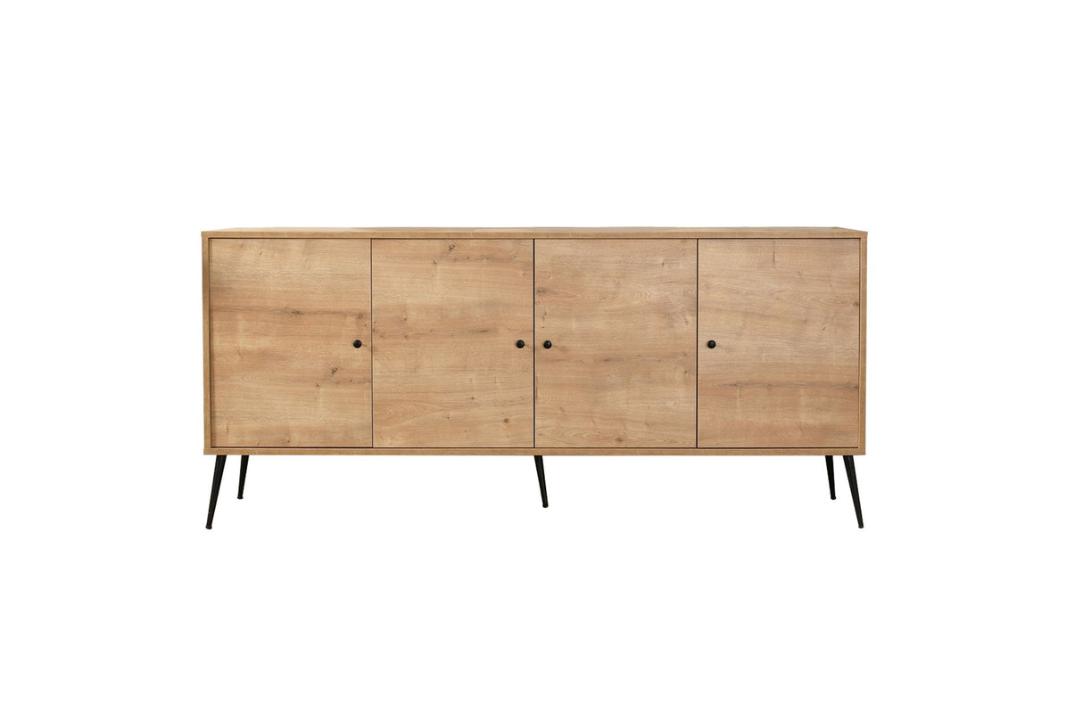 Calvin Opbergkast eikenlook met soft-close 180 cm Melamine gecoat meubelpaneel