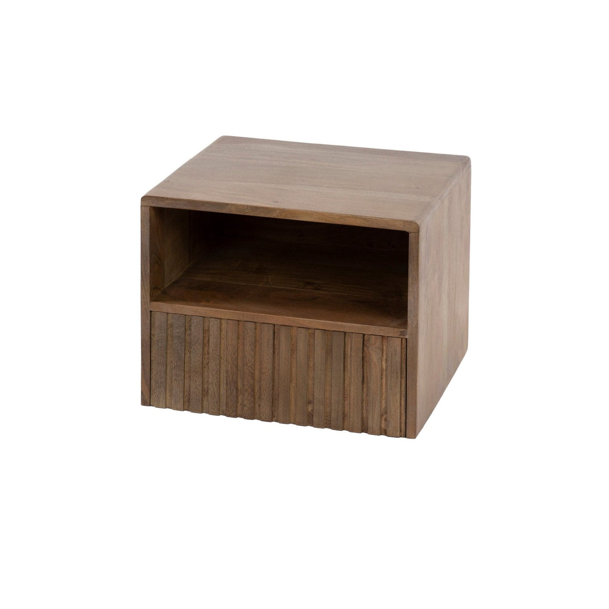 Floating Nightstand Acacia Drift Brown – 1 Drawer