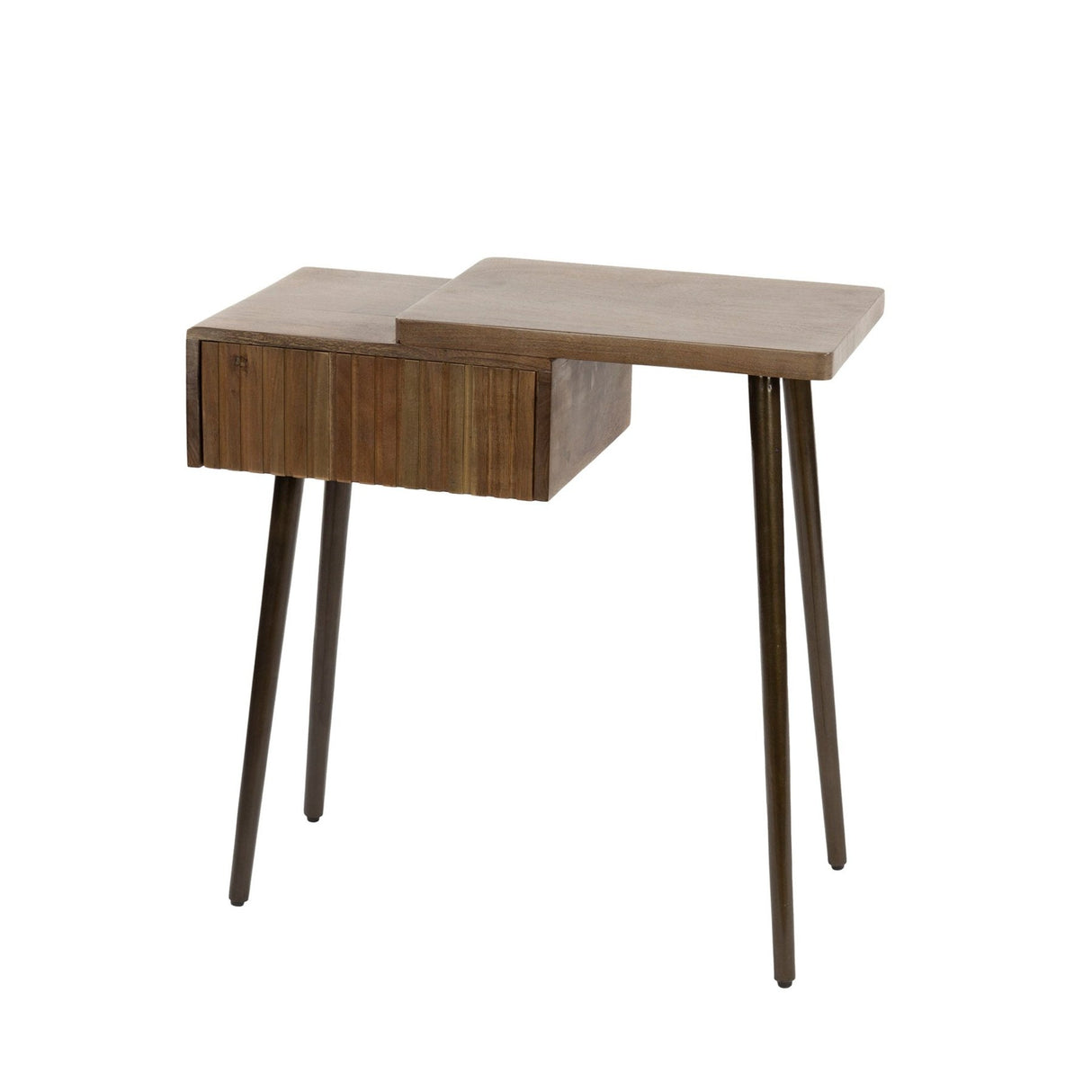 Nightstand Oslo Right - Solid Acacia Drift Brown (1 drawer)