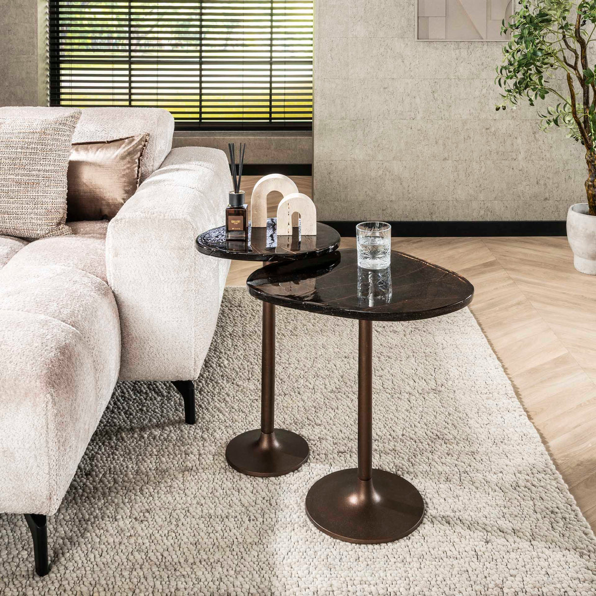 Side Table Vigo - Antique Copper 60 cm