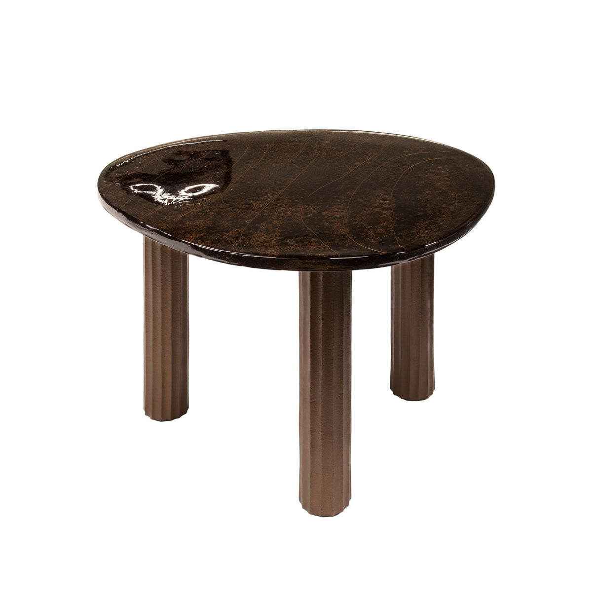 Coffee table Vesta L antique copper 70x59 cm