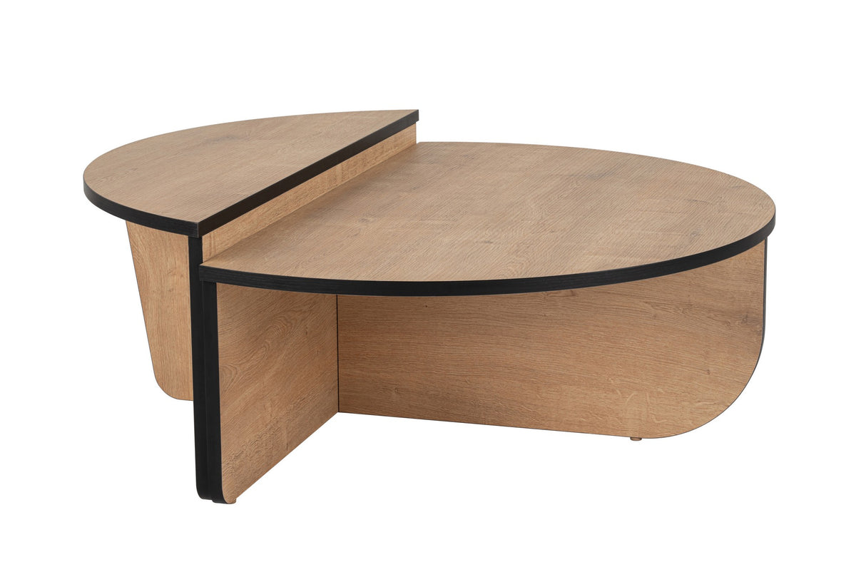 Round Coffee Table 85 cm Natural Oak Look Melamine Orin