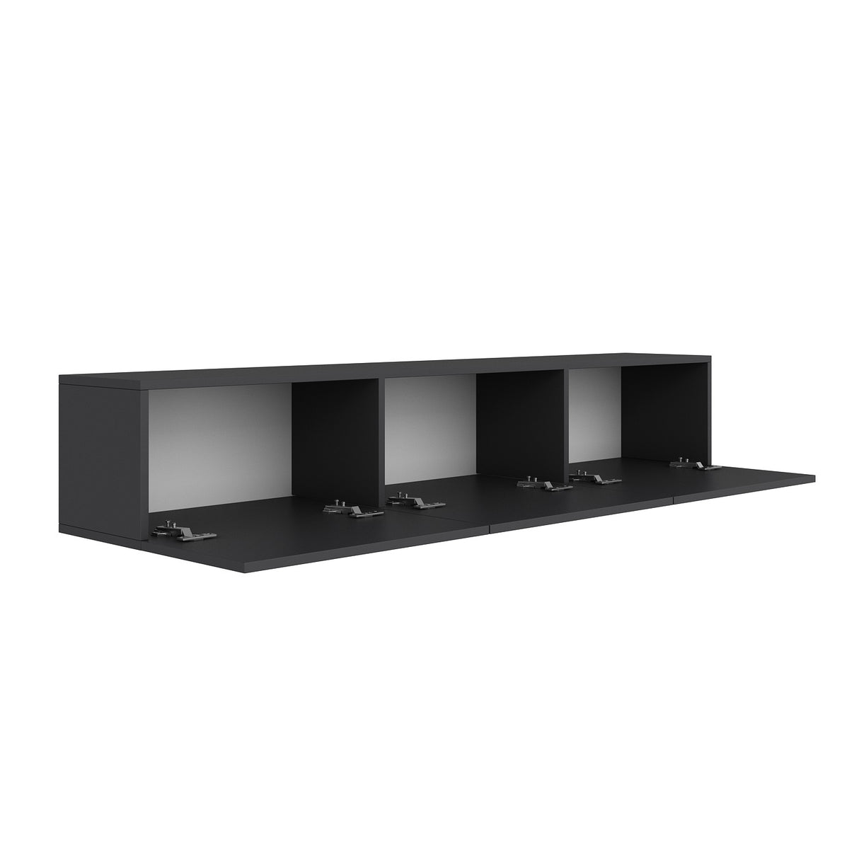 West Wall shelf anthracite 150 cm Melamine-coated wood