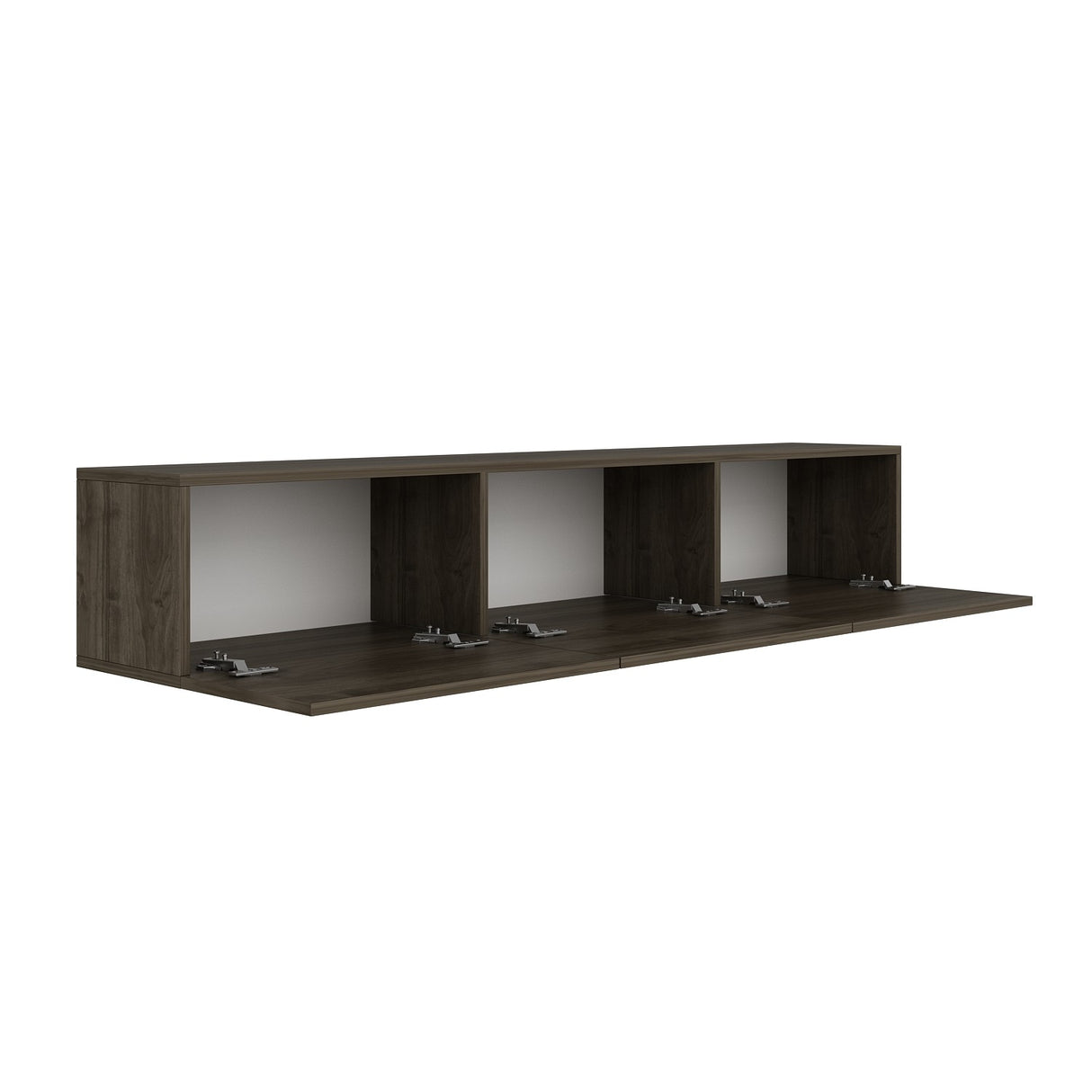 West wall shelf in walnut look 150 cm Melamine-faced wood composite