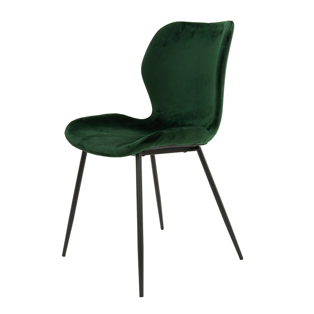 Set of 4 dining chairs Argo Velours Green
