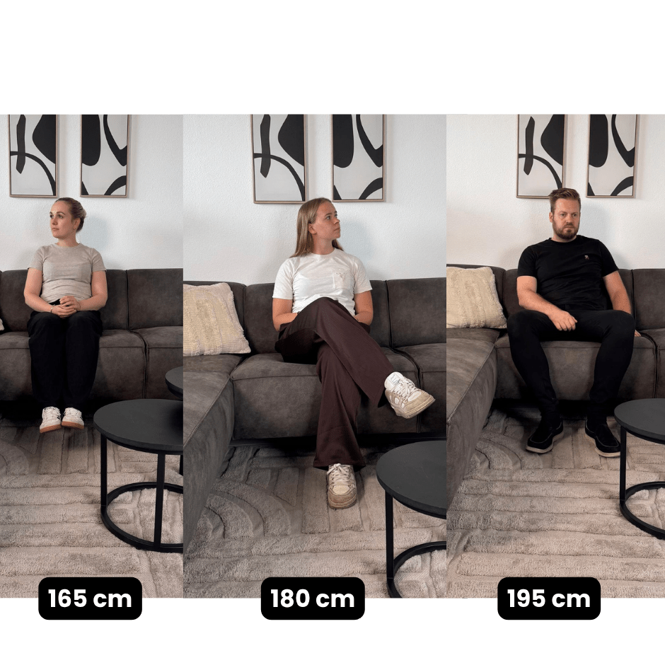 Industrial corner sofa cognac eco-leather Brisbane - right