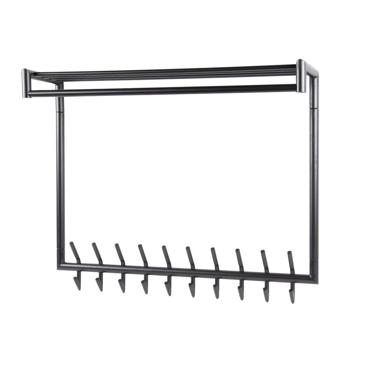 Coat rack Kym 20-Hook Dark Gray - With Rod
