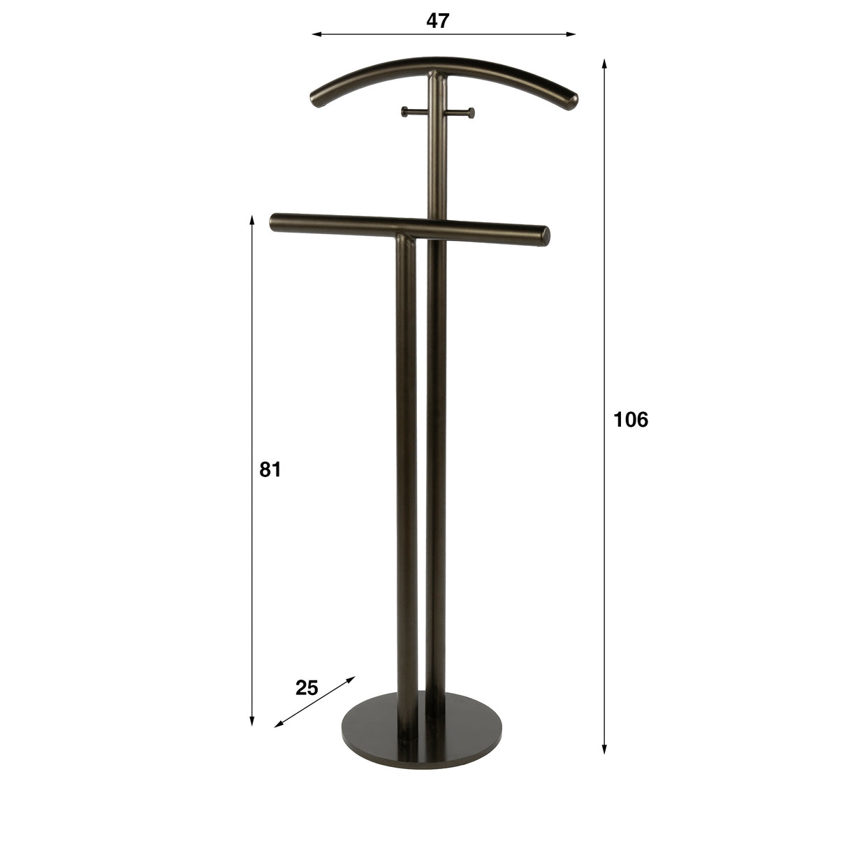 Rivo standing coat rack Drift brown