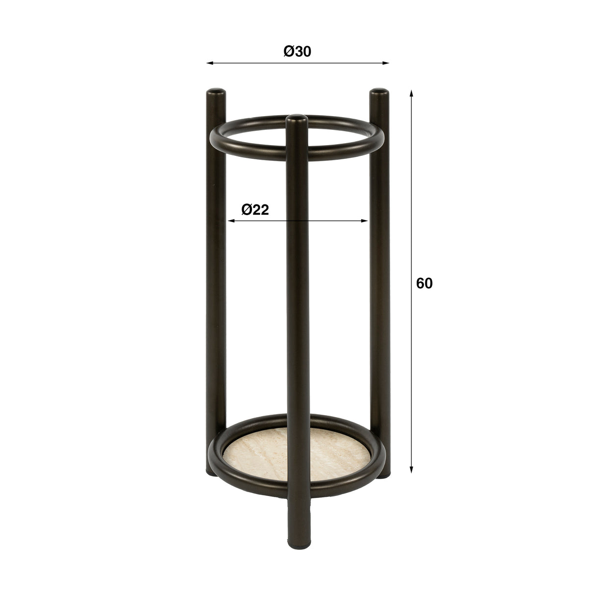 Orion Paraplubak Round Drift brown €30 H60