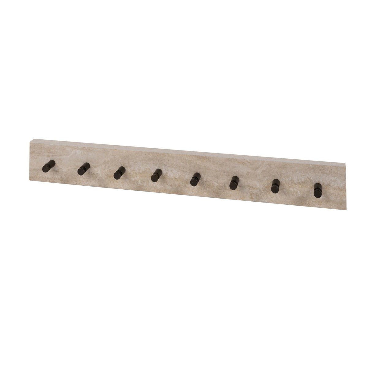 Borea Ceramic Travertine Coat Rack with 8 Hooks, 80 cm