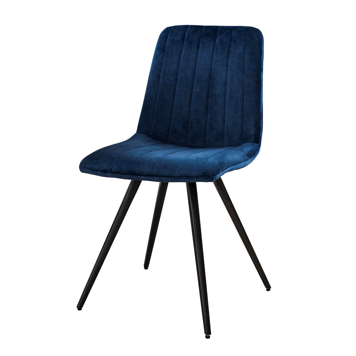 Set of 4 Dining Chairs Sadie Velvet Blue - Without Armrests