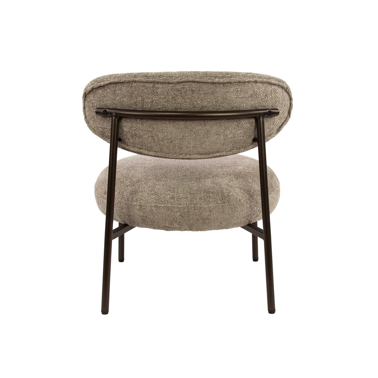 Nova Round Armchair – Sand-colored Fabric