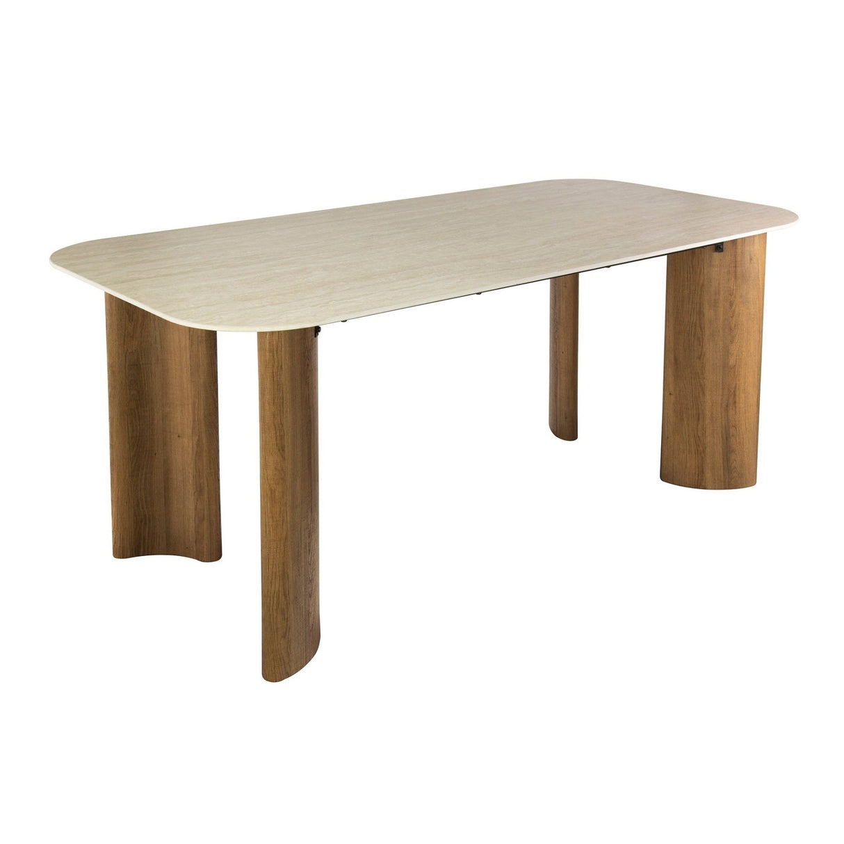 Vento Curvo Dining Table 180 Ceramic Travertine