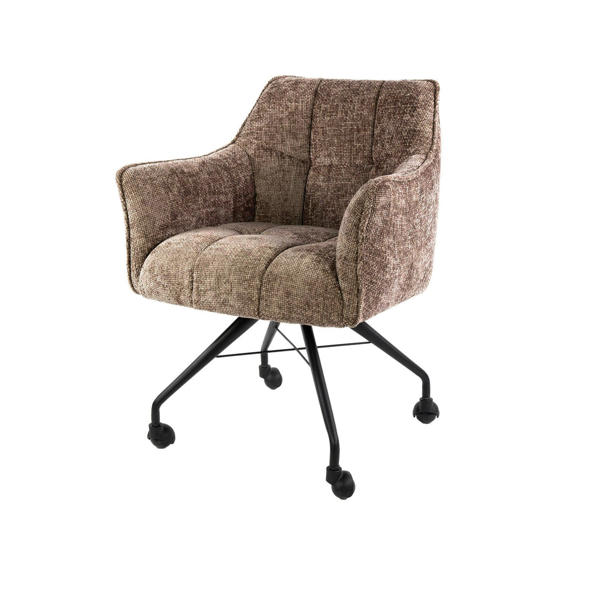 Set of 2 dining chairs Hoven Rich Champagne upholstered