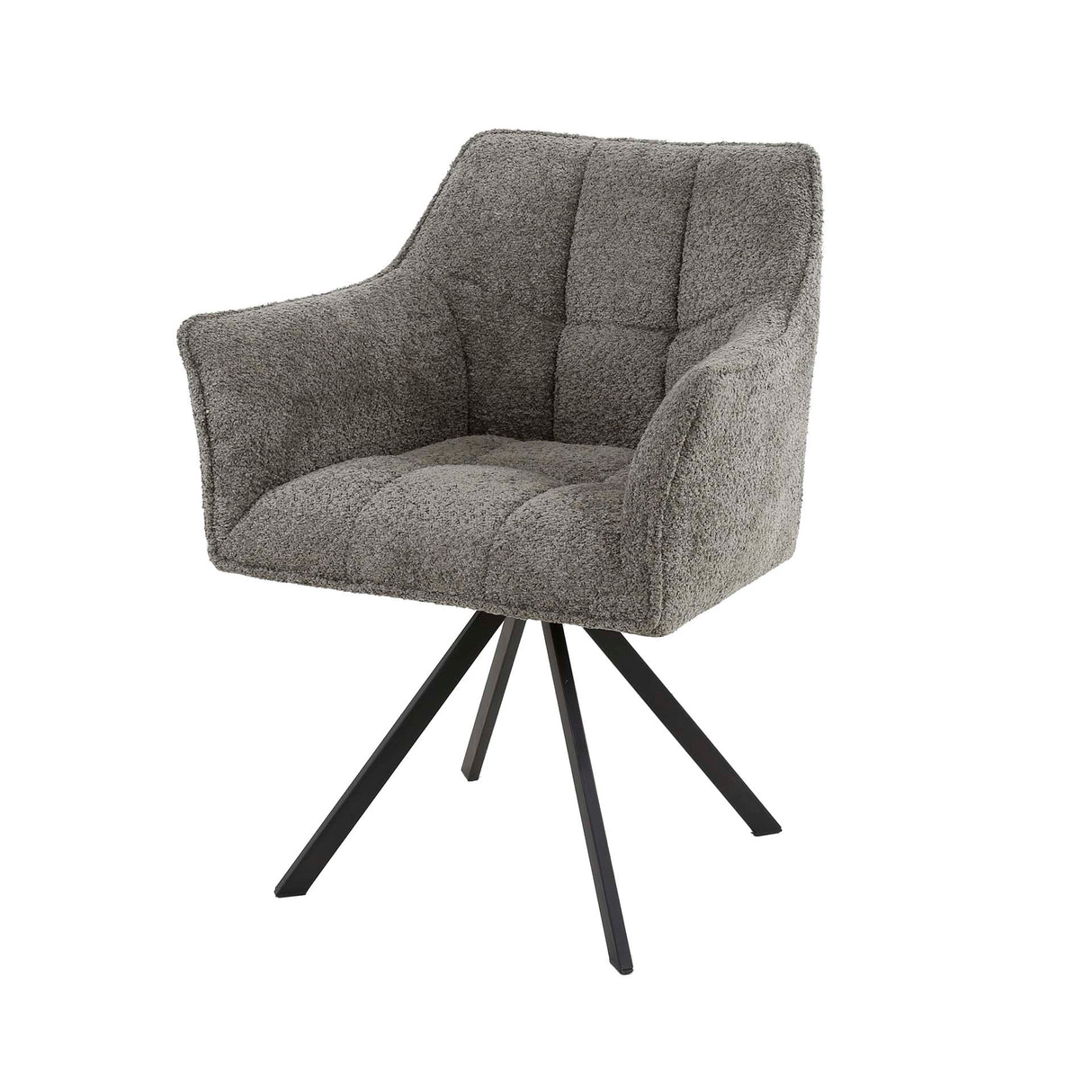 Dining chair Lino Bouclé Taupe Swivel