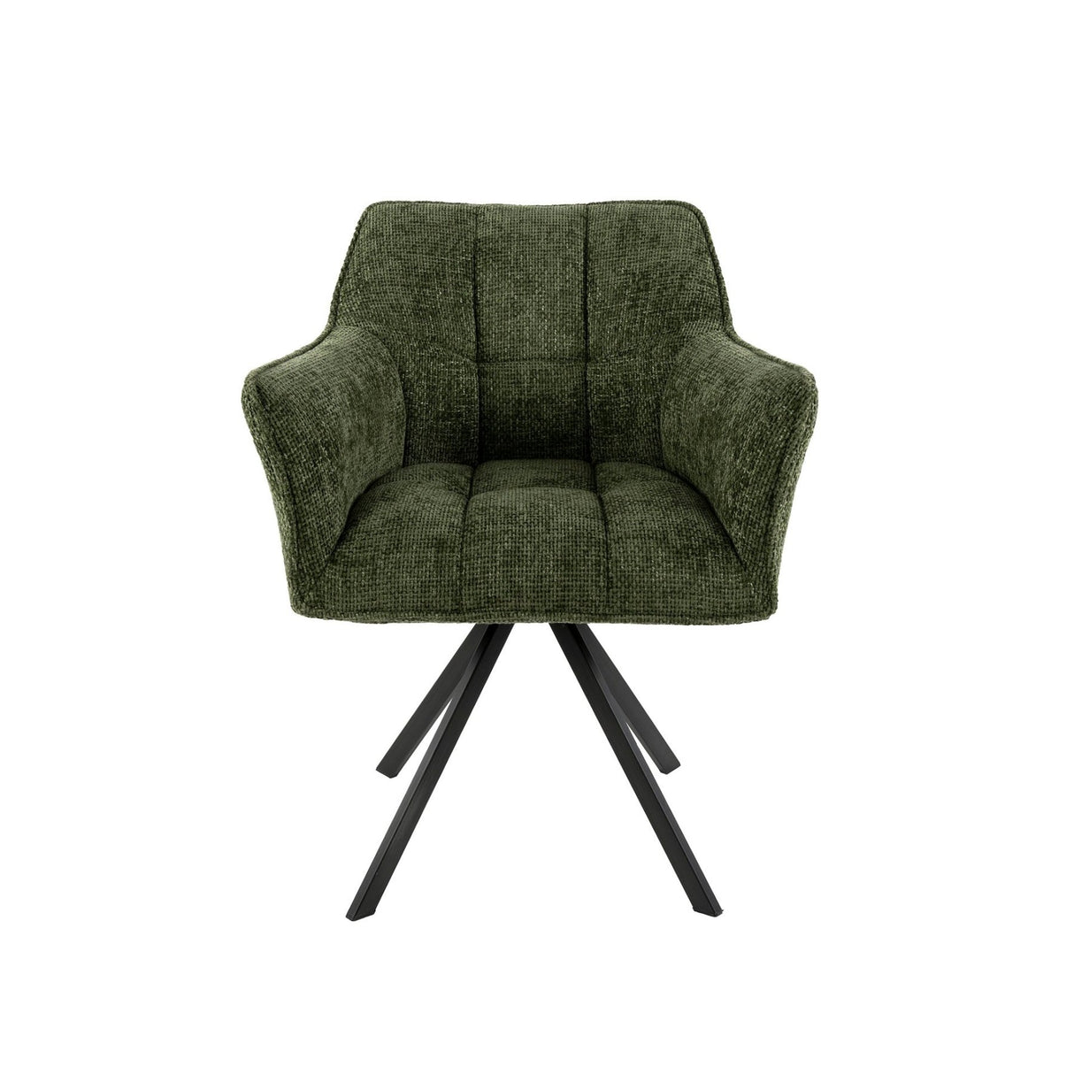 Eetkamerstoelen - Eetkamerstoel Lino Groen Draaibaar - Dimehouse