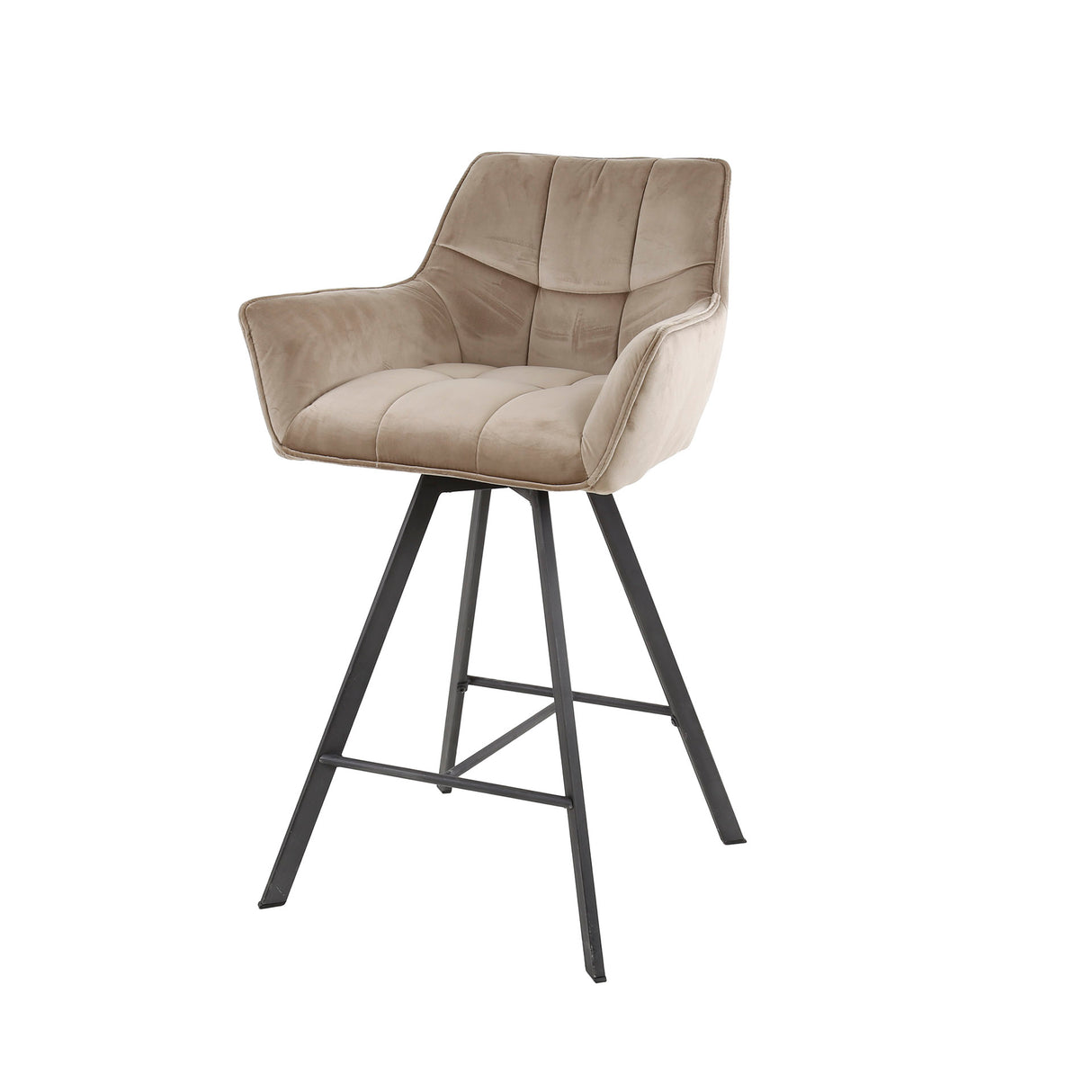 Bar stool Lino Velvet Champagne Swivel