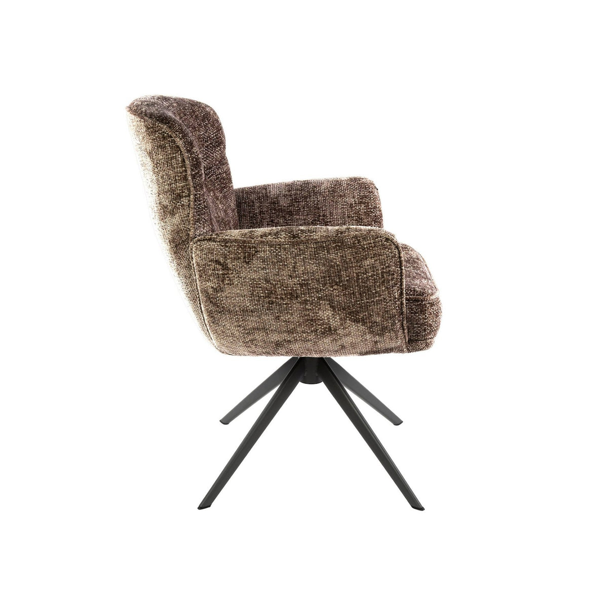 Set of 2 Milano swivel dining chairs Hoven rich champagne