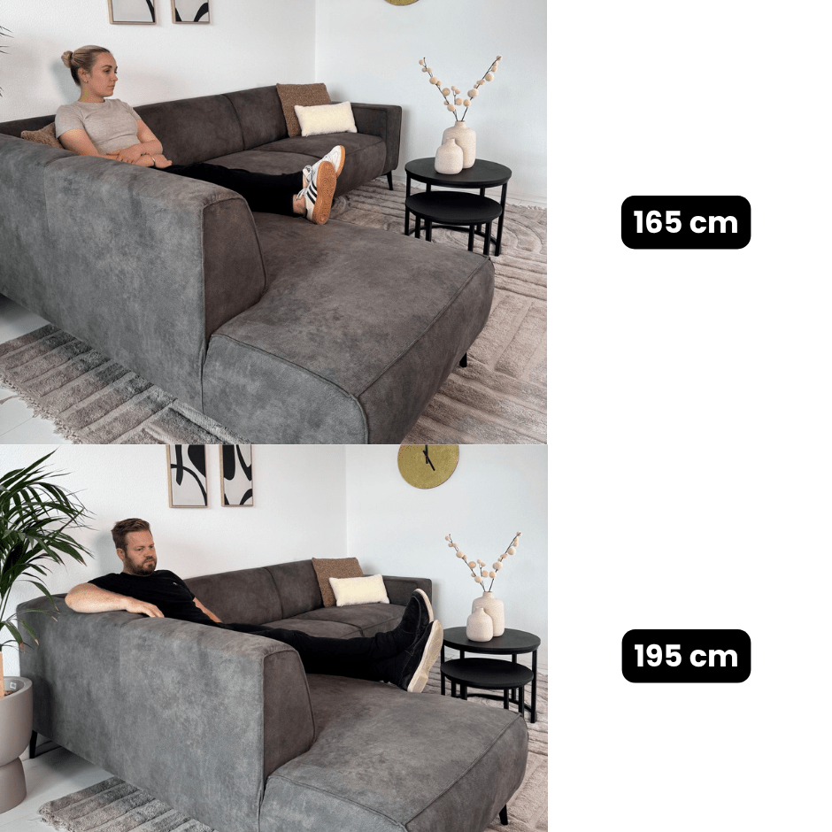 Industrial corner sofa cognac eco-leather Brisbane - left