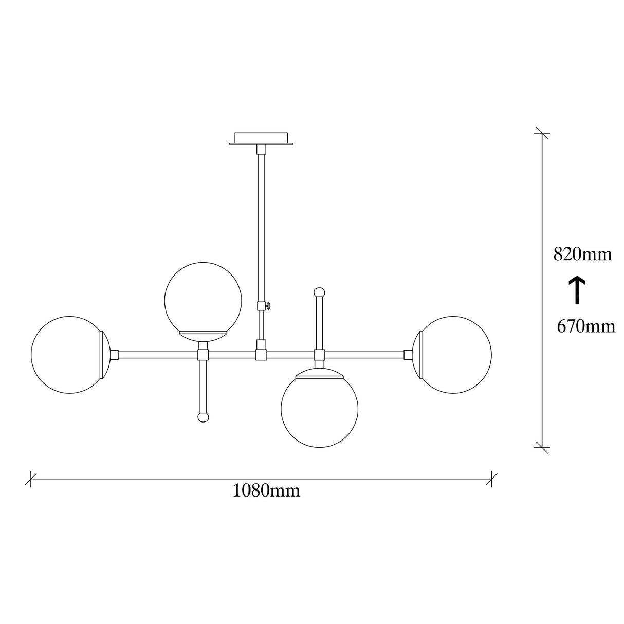 Black Metal Pendant Lamp Rosanna