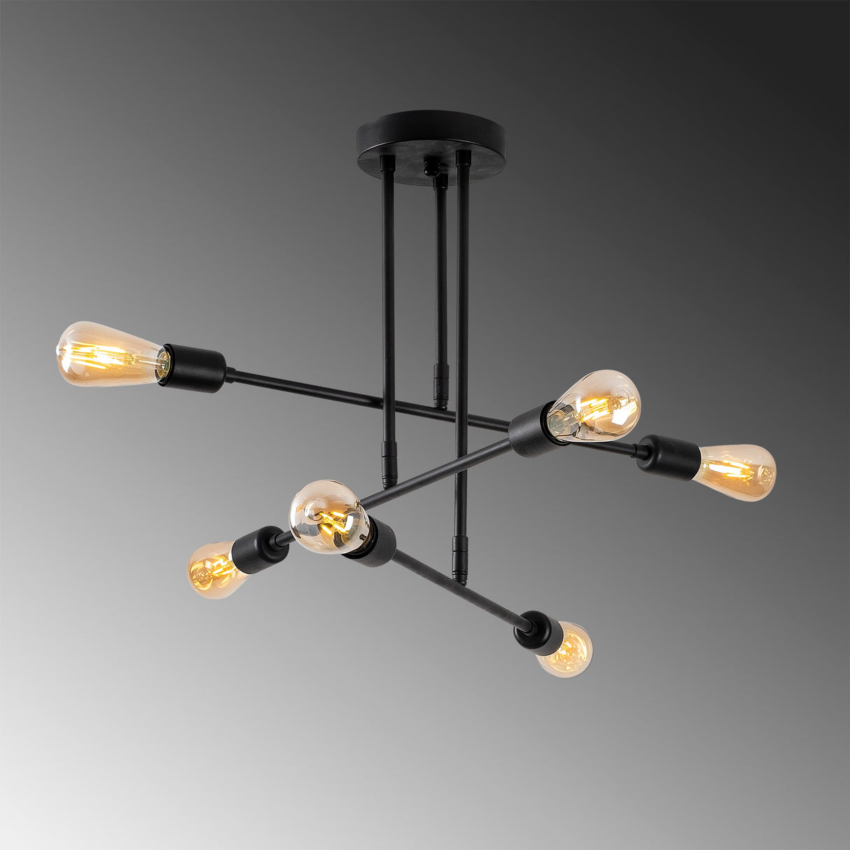 Black Metal Pendant Lamp Topaz