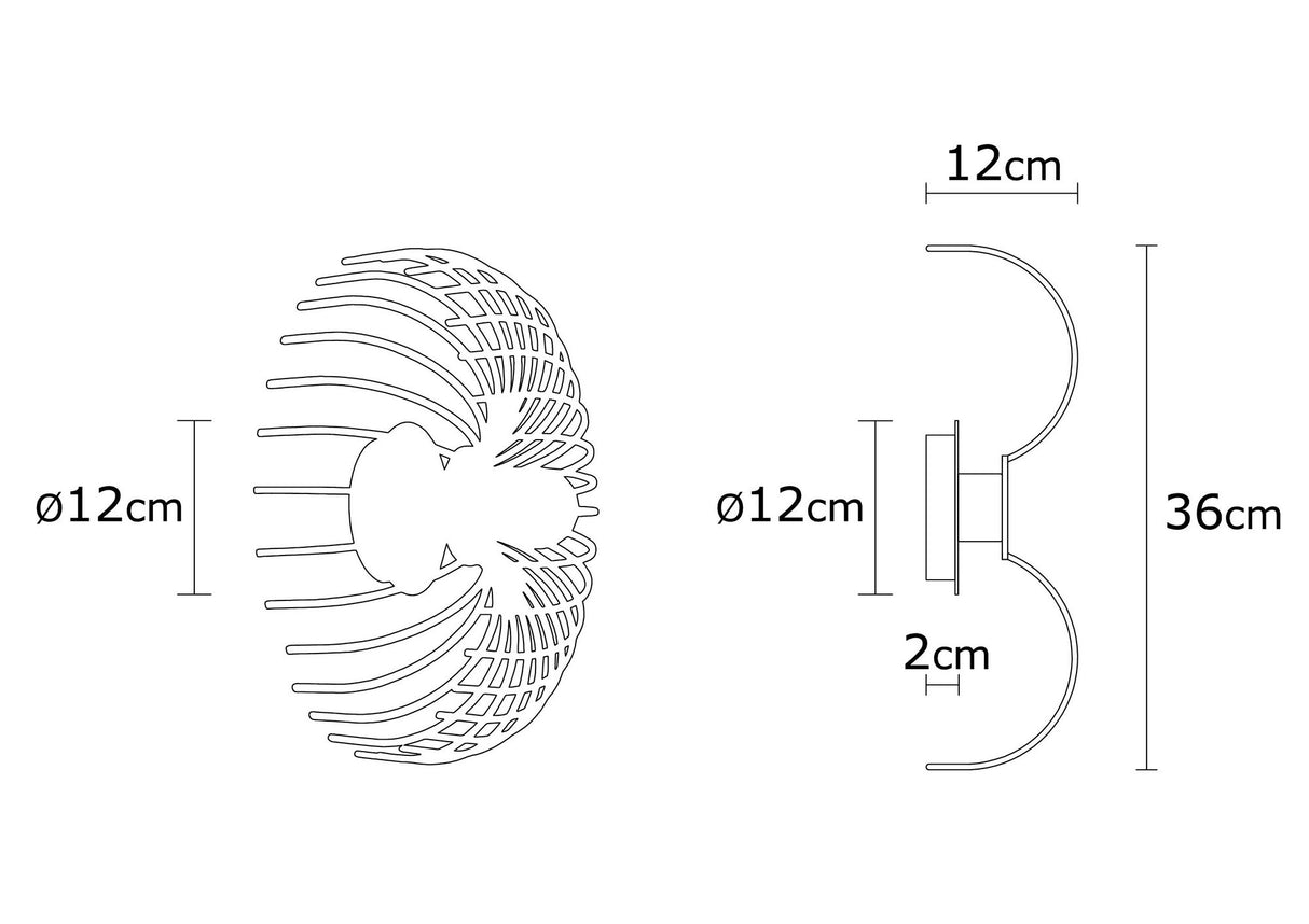 Black Metal Wall Lamp Poise