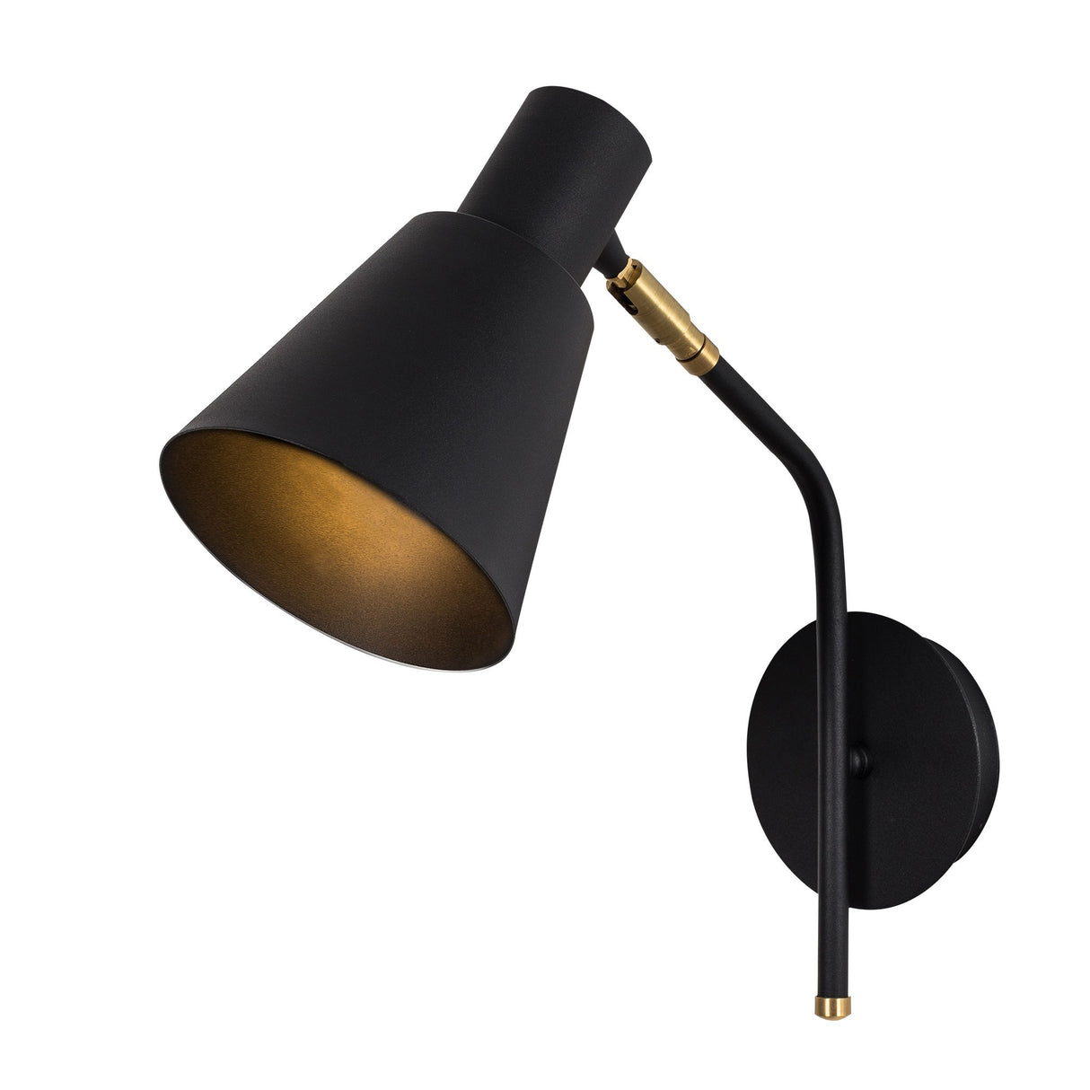Wall lamp Black Gold Metal Crimson