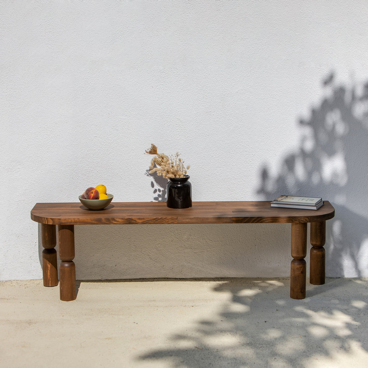 TV Cabinet Ida Dark Walnut Wood 140x40x35 cm