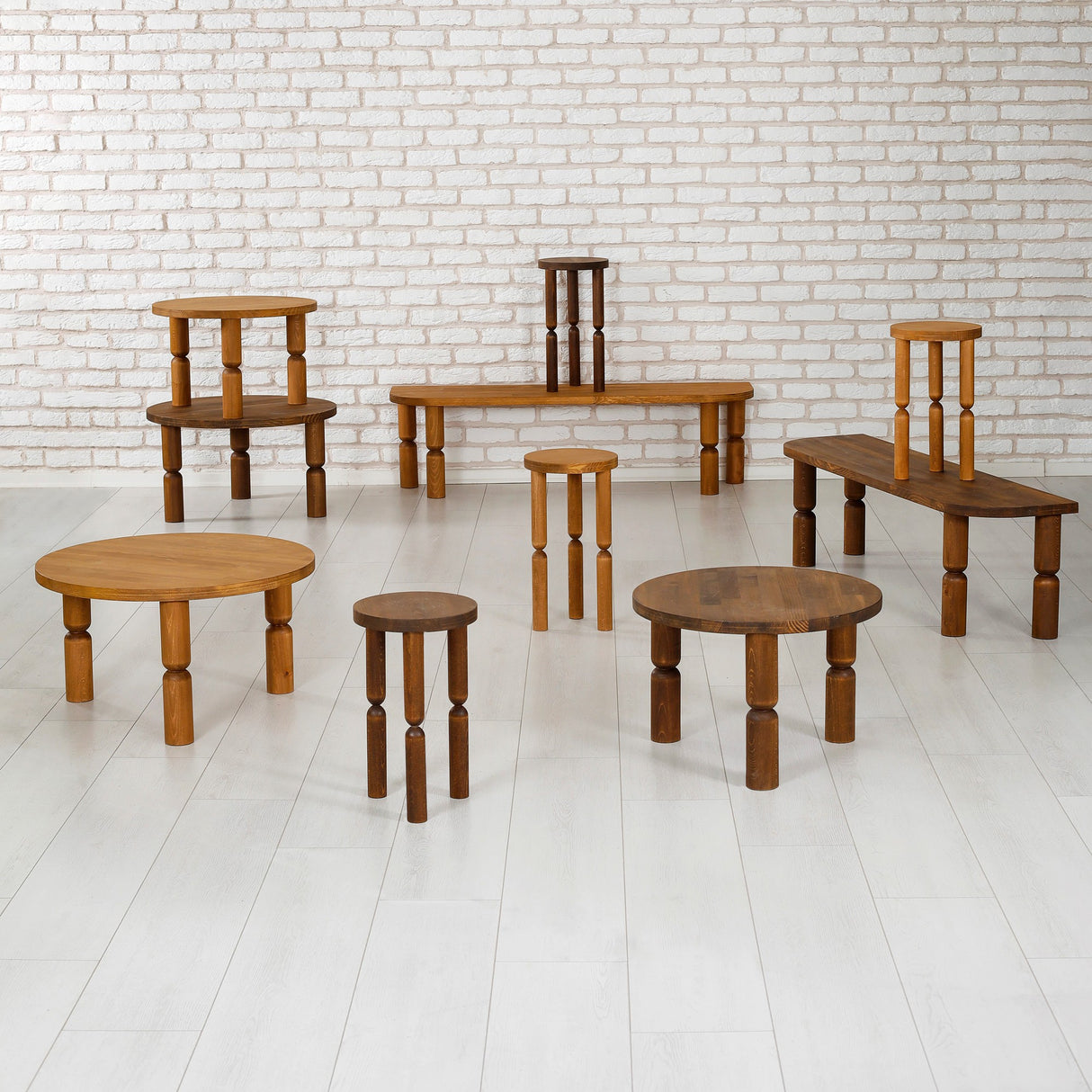 TV Cabinet Ida Dark Walnut Wood 140x40x35 cm