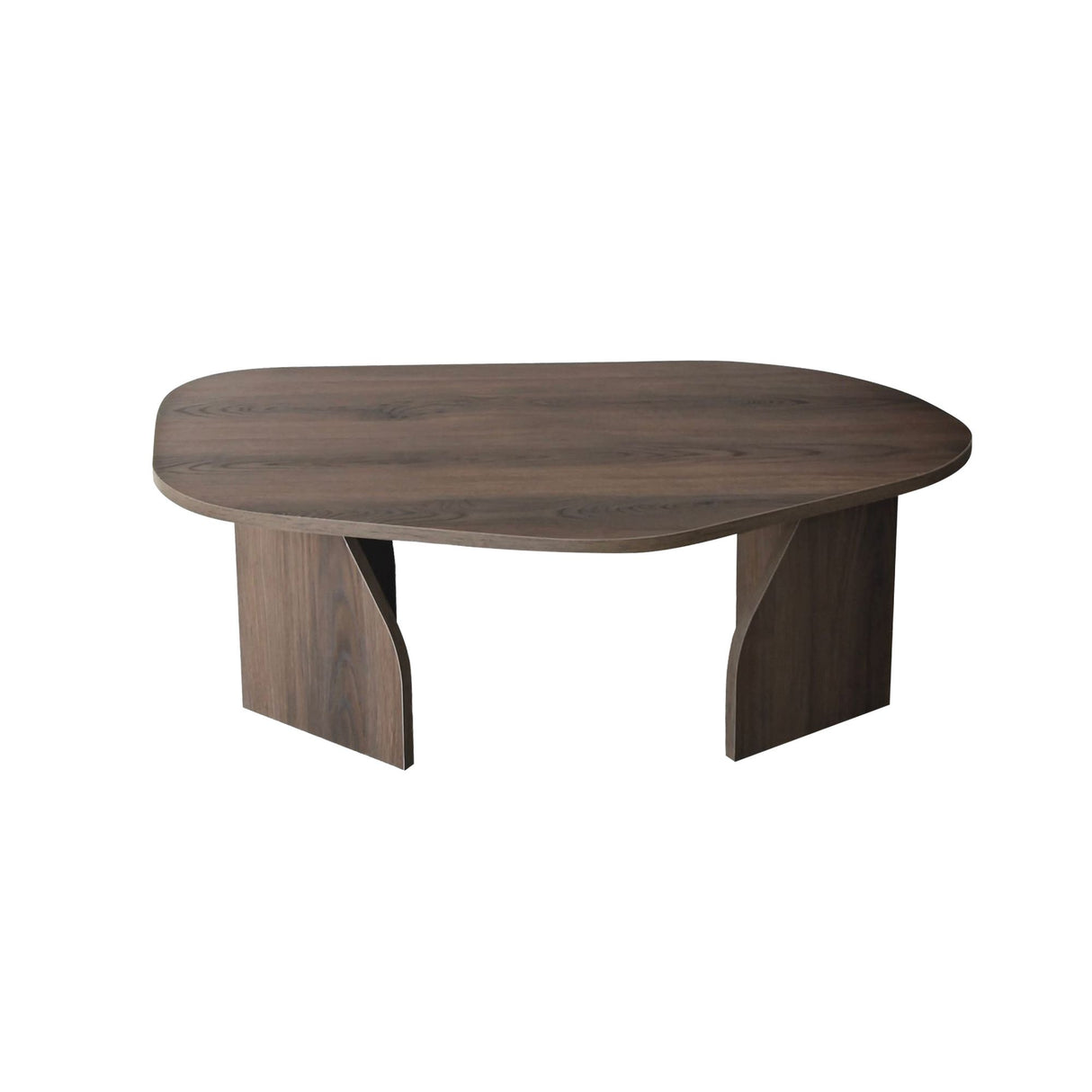 Organic Coffee Table Walnut Melamine Rack - 105x65 cm