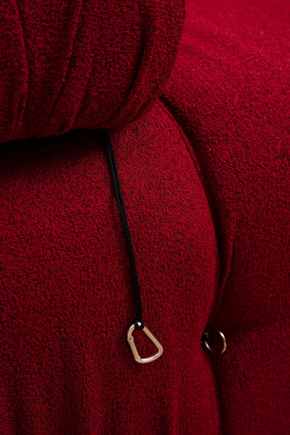 Modular XXL corner sofa Bubble with ottoman - velvet red